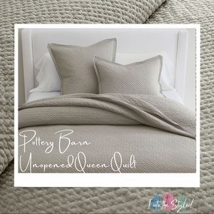 🆓📦 NEW Pottery Barn Queen Quilt & Shams